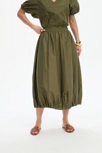 Tirelli Pintuck Hem Poplin Skirt
