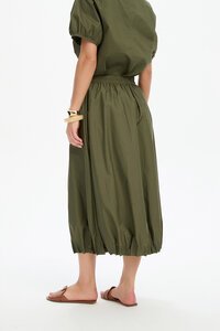 Tirelli Pintuck Hem Poplin Skirt