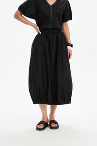 Tirelli Pintuck Hem Poplin Skirt