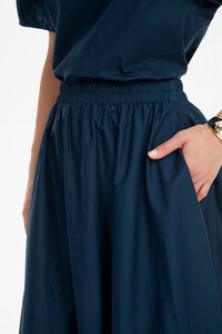 Tirelli Pintuck Hem Poplin Skirt
