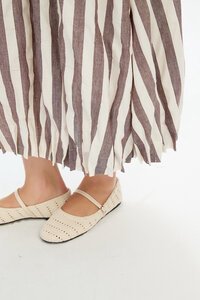 Tirelli Pintuck Hem Stripe Skirt