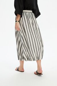 Tirelli Pintuck Hem Stripe Skirt