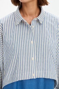 Tirelli Wide Crop Stripe Overshirt