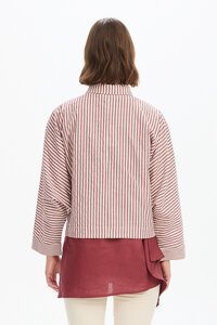 Tirelli Wide Crop Stripe Overshirt