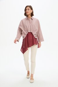 Tirelli Wide Crop Stripe Overshirt