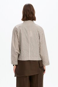 Tirelli Wide Crop Stripe Overshirt