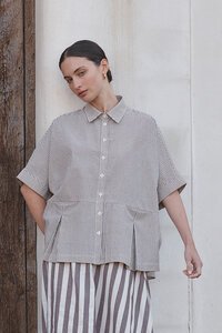Tirelli Pleat Pocket Stripe Shirt