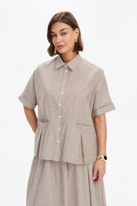 Tirelli Pleat Pocket Stripe Shirt