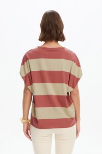 Tirelli Stripe Bubble Sleeve Tee