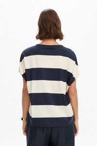 Tirelli Stripe Bubble Sleeve Tee