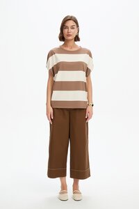Tirelli Stripe Bubble Sleeve Tee