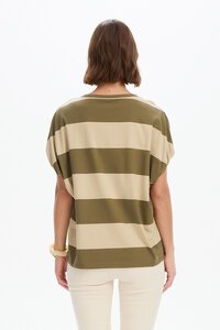 Tirelli Stripe Bubble Sleeve Tee