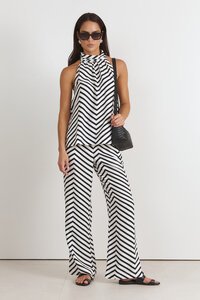 Adorne Easton Chevron Print Pant
