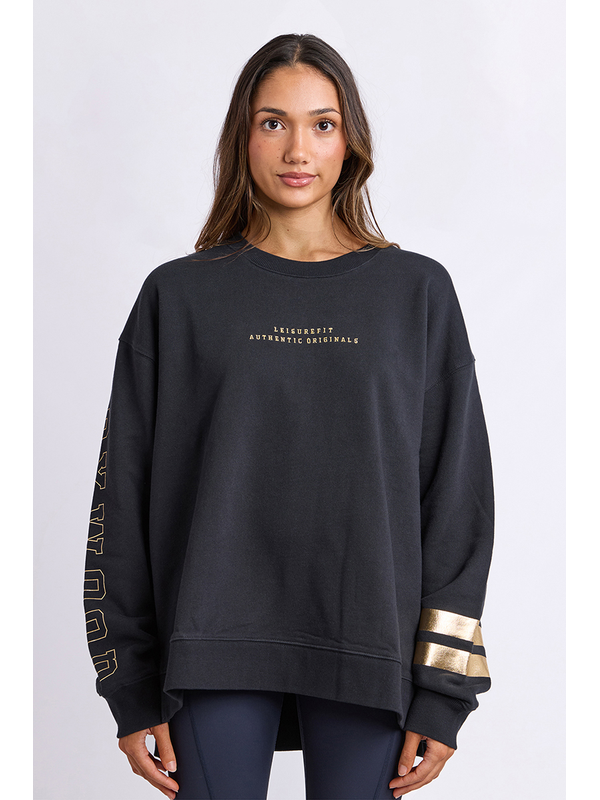 Foxwood Origin Metallic Black Crew