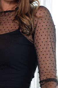 Amaya Olivia Mesh Dot  Top 