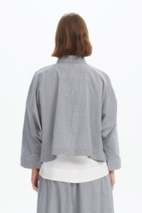 Tirelli Wide Crop Gingham Overshirt