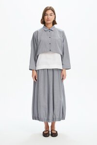Tirelli Wide Crop Gingham Overshirt