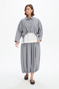 Tirelli Wide Crop Gingham Overshirt