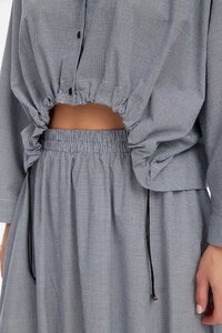 Tirelli Wide Crop Gingham Overshirt