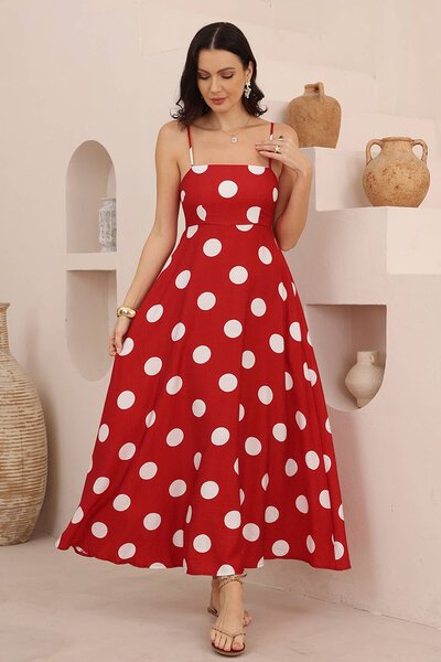 Iris Maxi Portofino Polka Dot Maxi Dress-shop-by-label-Hello Cyril.