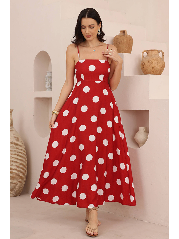 Iris Maxi Portofino Polka Dot Maxi Dress