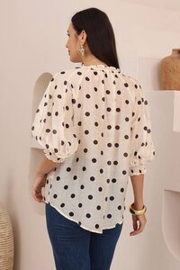 Iris Maxi Delia Polka Dot Top