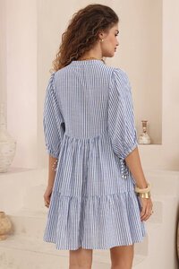 Iris Maxi Stripe Babydoll Dress