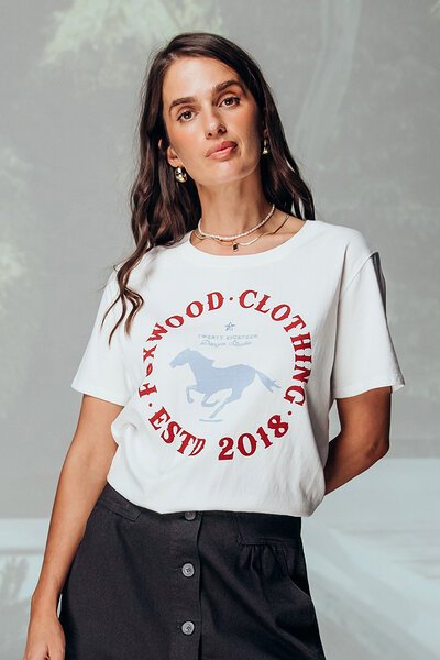Foxwood ESTD 2018 Tee-shop-by-label-Hello Cyril.
