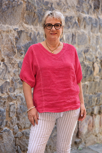 La Strada Mesh Short Sleeve Top