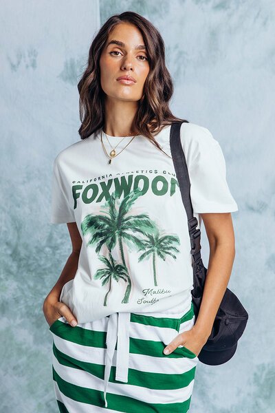 Foxwood Malibu Tee-shop-by-label-Hello Cyril.