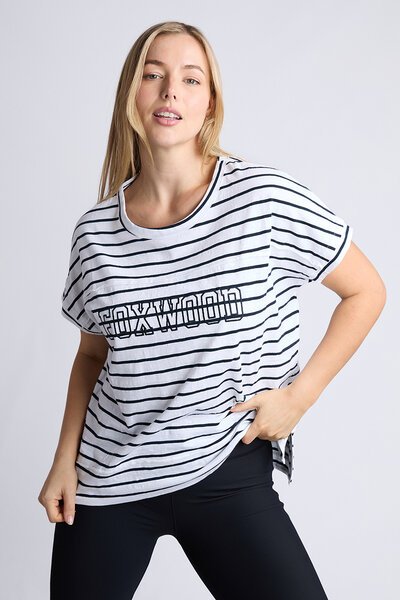 Foxwood Throw On S/S Stripe Tee-shop-by-label-Hello Cyril.