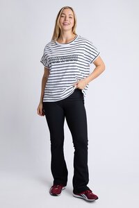 Foxwood Throw On S/S Stripe Tee