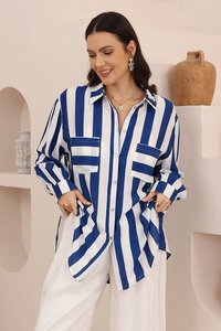 Iris Maxi Classic Stripe Shirt