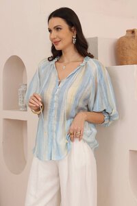 Iris Maxi Marina Stripe Top