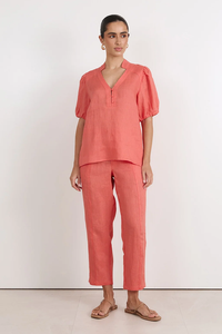 Adorne Jenette Linen Top