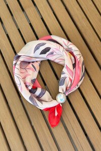 Antler Pearl Fasten Neck Tie - Bloom