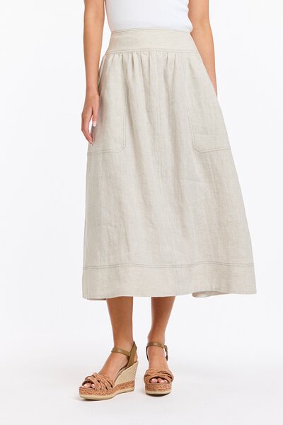 365 Days Marion Linen Skirt-hc-new-Hello Cyril.